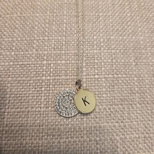 Silver and Gold Initial Necklace